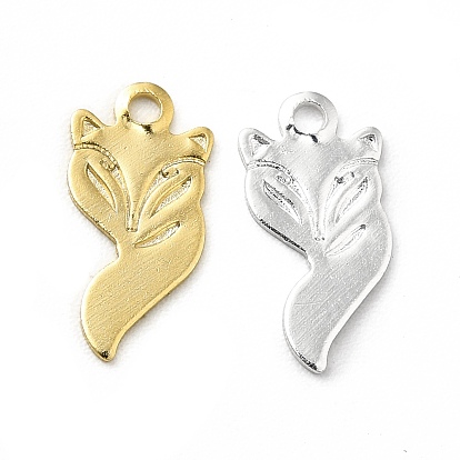 Brass Pendants, Long-Lasting Plated, Cadmium Free & Lead Free, Fox