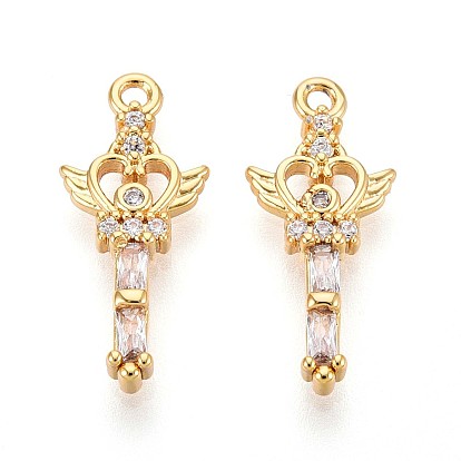 Латунные микро проложить кубического циркония подвески, палочка, долговечный, без никеля 