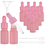 Empty Portable Frosted Glass Dropper Bottles, Fine Mist Atomizer, with Rubber Extrusion Head, PP Dust Cap, Refillable Bottle