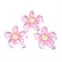 Transparent Epoxy Resin Cabochons, Flower