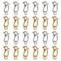 30Pcs 2 Colors Tibetan Style Hook and Eye Clasps, with Jump Rings
