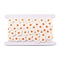Polyester Ribbons, Daisy, Garment Accessories, with Plastic Spools