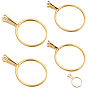 4Pcs 2 Styles 304 Stainless Steel Finger Ring Components, Prong Ring Settings