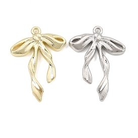 Alloy Pendants, Bowknot Charms, Rack Plating, Cadmium Free & Nickel Free & Lead Free