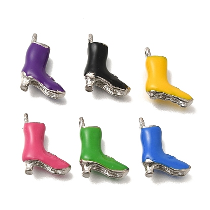 Подвески из эмали и сплава, платина, обувь очарование