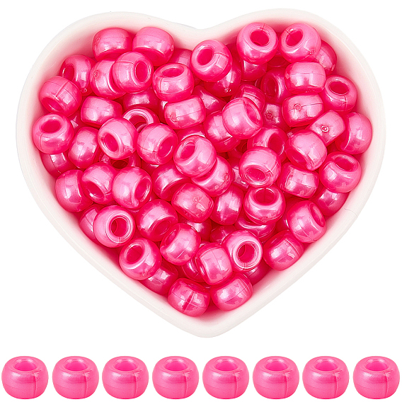 800 Пластиковые перламутровые бусины CS, баррель