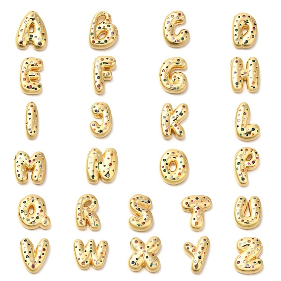 Латуни циркония кубической подвески, без кадмия, без никеля и без свинца, подвески с буквой az~z, реальный 18 k позолоченный