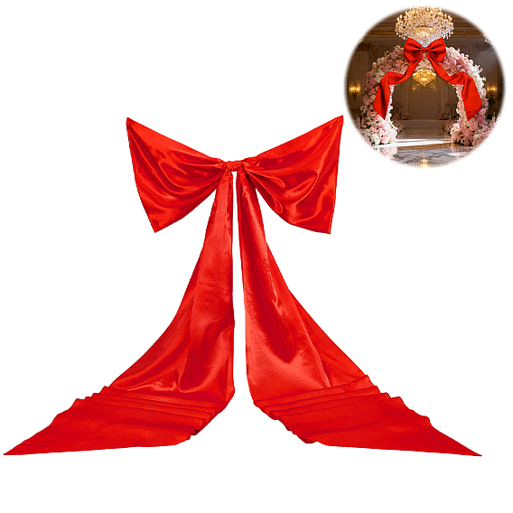 Cloth Big Bowknot Ornaments, Party Decorations, with Stickers