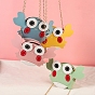 DIY Cartoon Crab Knitting Crossbody Bags Set, Including PU Leather Bag Materials