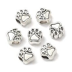 Сплавочные европейские бусины, Настройки эмали, бусины с большим отверстием, собака отпечатки лап