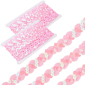 22м полиэстеровые бусины-пайетки, блестки бисер, Аксессуары для орнаментов, рулон с пайетками, волна