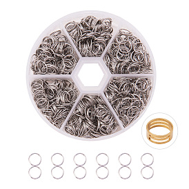 Pandahall elite 304 разрезные кольца из нержавеющей стали, кольца с двойной петлей