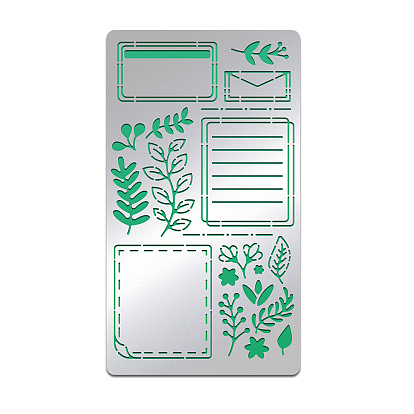 Трафареты для штампов из нержавеющей стали, для diy scrapbooking / фотоальбом, декоративная тисняющая бумажная карточка, матовый цвет нержавеющей стали, луна и растения узор