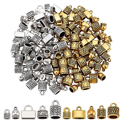 150шт 15 стили тибетский стиль шнур наконечники, без кадмия и без свинца