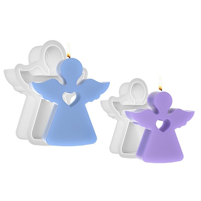 3D Heart Angel Scented Candle Silicone Molds, Candle Making Molds, Aromatherapy Candle Mold