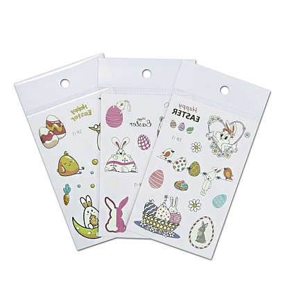 Easter Theme Pattern Luminous Removable Temporary Water Proof Tattoos Paper Stickers