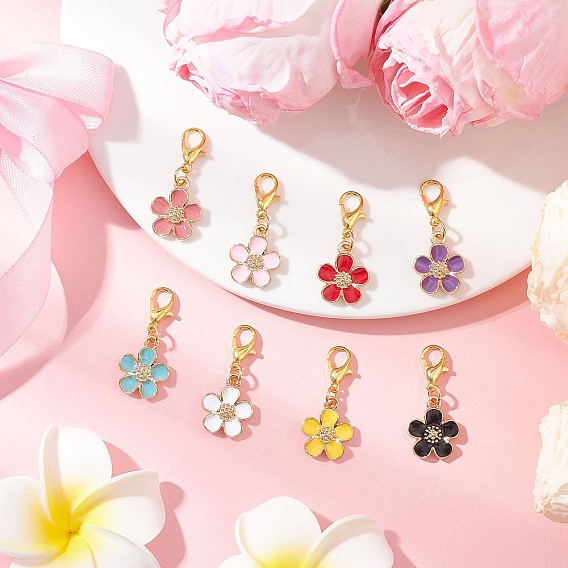 Подвесные украшения из сплава эмали, подвески с застежкой-лобстером, для брелка, кошелек, украшение для рюкзака