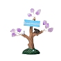 Natural Amethyst Chips Tree Decorations, Resin Tree Base Copper Wire Feng Shui Energy Stone Gift for Home Desktop Decoration