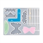 Hair Accessories Silicone Molds, Resin Casting Molds, For UV Resin, Epoxy Resin Craft Making, Heart/Triangle/Butterfly, Mixed Patterns