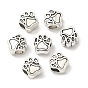 Сплавочные европейские бусины, Настройки эмали, бусины с большим отверстием, собака отпечатки лап