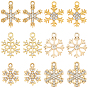 36шт 6 стили подвески со стразами из сплава, прелести снежинки