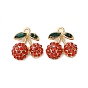 Подвески из сплава , со стразами, без кадмия, без никеля и без свинца, вишня