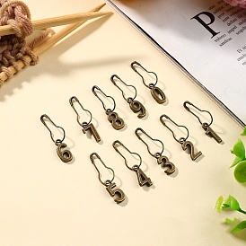 Alloy Charms Locking Stitch Marker, DIY Knitting Tools