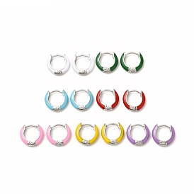 Серьги-кольца с эмалью, 316 ювелирные изделия из хирургической нержавеющей стали для женщин