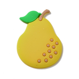PVC Cabochons, Imitation Fruit, Pear