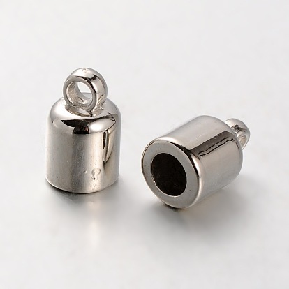 Extremos de cable de plástico ccb para hacer joyas, columna, 13x8 mm, agujero: 2.5 mm, diámetro interior: 6 mm