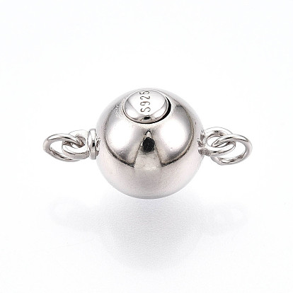 925 застежка из стерлингового серебра, круглый с s925 штампом, с целью перехода в кольце