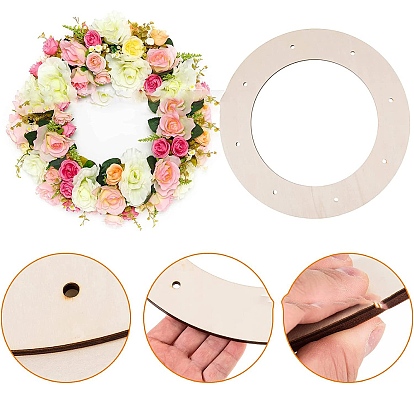 Wreath Frames for Crafts, Wooden Floral Arranging Craft Rings