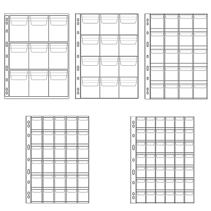 9 монеты альбомные страницы листы вкладыши, страницы рукава пвх карманный альбом
