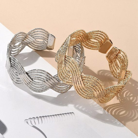 Электрофорез железные браслеты-манжеты для женщин, волна