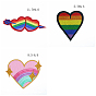 Rainbow & Heart Theme Computerized Embroidery Cloth Iron On/Sew On Patches, Costume Accessories, Appliques