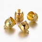 Extremos del cable de la columna de bronce, tapas de los extremos, 14x12 mm, agujero: 2 mm