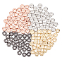 120Pcs 4 Style Brass Spacer Beads, Disc