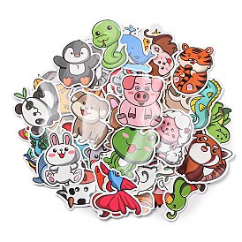50 Sheets Paper Cartoon Animal Stickers
