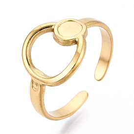 304 компоненты манжетного кольца из нержавеющей стали, круглая оправа для кольца, ионное покрытие (ip)