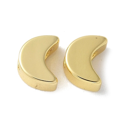 Латунные бусины, стойки покрытие, без свинца и без кадмия, луна