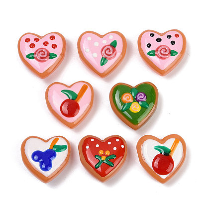 Нити бусин-лэмпворк в форме сердца ручной работы