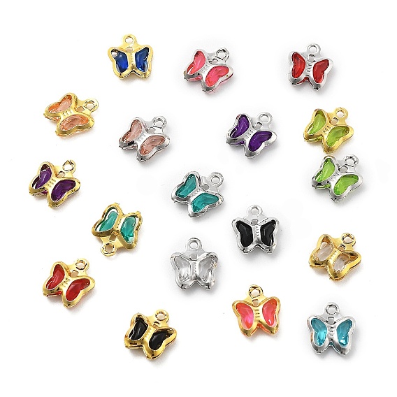 Стеклянные прелести, бабочка, с латунной фурнитурой , долговечный