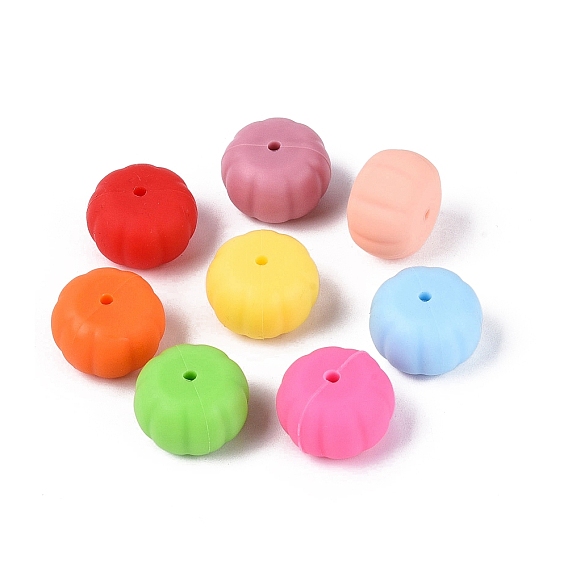 Silicone Beads, Pumpkin