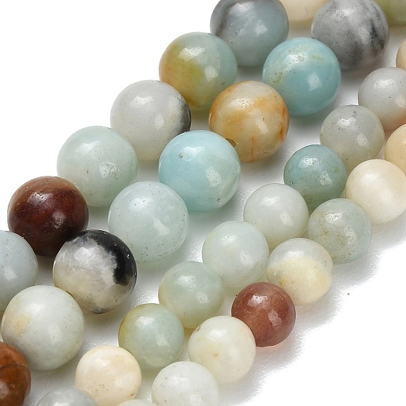 Натуральный цветок амазонитовые бусины пряди, гладкий круглый