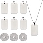 DIY Pendant Necklace Making Kits, Including Stainless Steel Ball Chains & Rectangle Tag Pendants