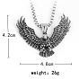 Eagle Stainless Steel Pendant Necklaces, Box Chain Necklace for Men