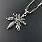 Мужские ожерелья с подвесками из нержавеющей стали в стиле ретро-рок-панк с кленовым листом 304