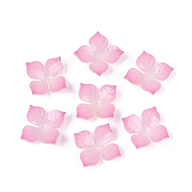 Heat Shrink Acrylic Bead Caps, 4-Petal Flower