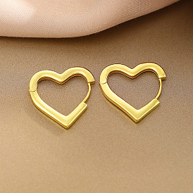 Minimalist Gold Plated Hoop Earrings - Punk Hip Hop Fashion Jewelry