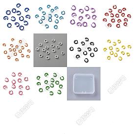 400Pcs 10 Colors Baking Paint Zinc Alloy Open Jump Rings, Round Ring